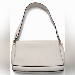 Kate Spade New York Light Gray Pebbled Leather Shoulder Bag / Crossbody